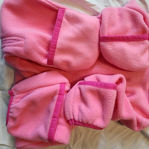 NWOT Fleece onesie with hood - Picture 3 of 5